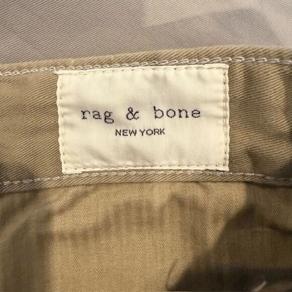 Rag & Bone Fit 2 Men's Chino Trousers in "Drizzle" Tan Khaki Beige Size 30 x 29 - Picture 6 of 14
